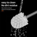 Luxury Toilet Brush Metal Shell Wall-Mounted Toilet Brush Holder No Dead Angle Home Cleaning Tools Bathroom Accessories.
