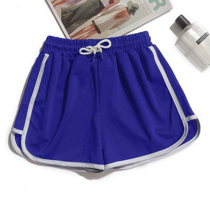 Women's%20Casual%20Running%20Shorts%20Summer%20Athletic%20Sport%20Shorts%20Drawstring%20Elastic%20Waist%20Contrast%20Trim%20Workout%20Hot%20Pants%20-%20Image%203