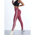 Yoga Leggings Women Striped Slim Sports Pants High Waist Hip Liftting Casul Tights Workout Running Stretchy  Gym Leggings. 