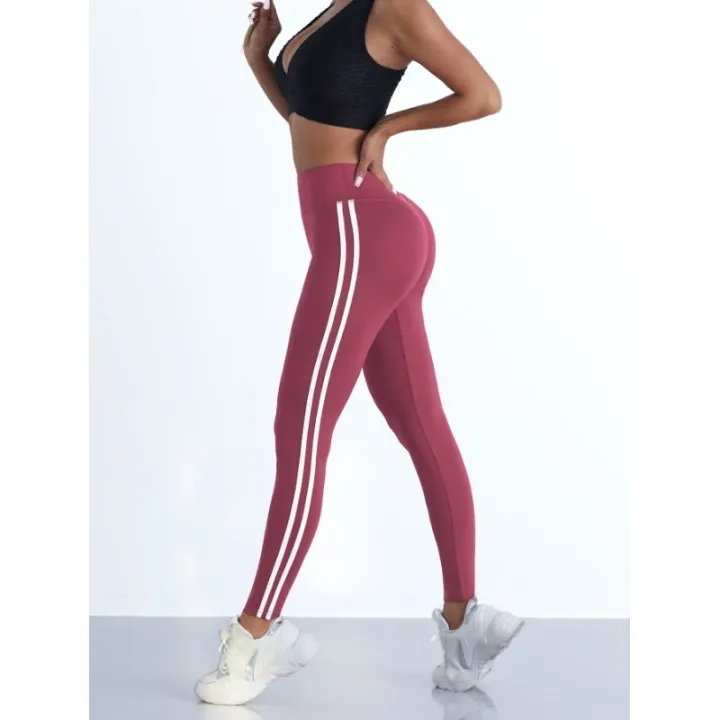 Yoga%20Leggings%20Women%20Striped%20Slim%20Sports%20Pants%20High%20Waist%20Hip%20Liftting%20Casul%20Tights%20Workout%20Running%20Stretchy%20%20Gym%20Leggings%20-%20Image%204