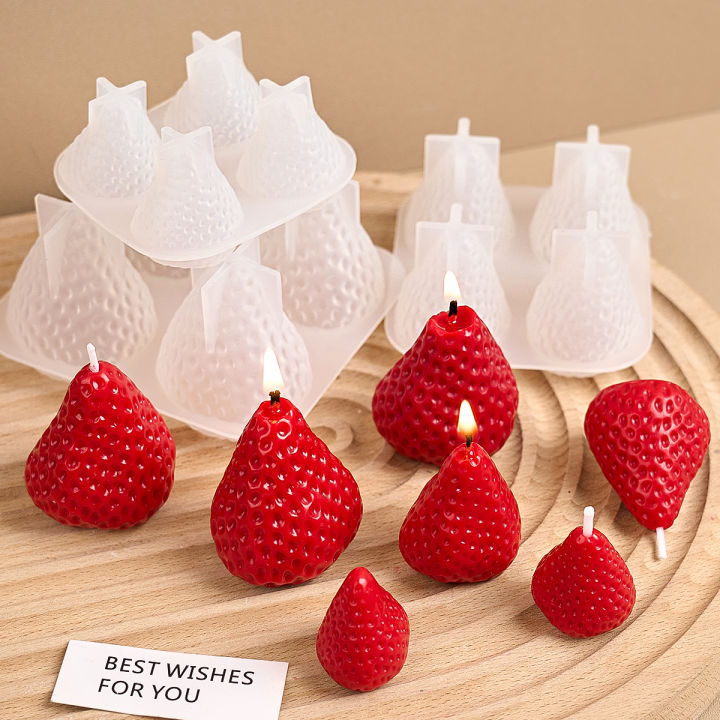 4Pcs%20Strawberry%20Shaped%20Silicone%20Candle%20Mold%20DIY%20Handmade%20Fruit%20Scented%20Candles%20Soap%20Craft%20Casting%20Molds%20Home%20Valentine's%20Day%20Dec%20-%20Image%203