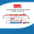 RAHIMAFROOZ LUCAS BATTERY 200 AH FOR IPS UPS 18 MONTHS OFFICIAL WARRANTY. 