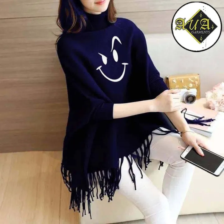 Fleece%20Poncho%20For%20Women%20%7C%20Winter%20Collection%20Woman's%20Printed%20Poncho%20For%20Girls%20%7C%20Winter%20Fashion%20Coffee%20Printed%20Poncho%20Sweater%20Poncho%20Style%20Top/Shirt%20For%20Girls%20-%20Image%204