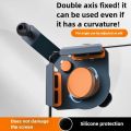 Aluminum Alloy Car Phone Holder Bracket Adjustable Multi-Angle Clasp Style Accessory for Arc Screen Mobile Phone Universal Mount. 