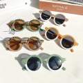 New Children's Sunglasses Korean Edition Girls' Round Frame Sunglasses Personalized Baby Sunscreen Sunglasses Fashion Versatile.