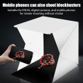 Folding Photo Studio Booth Softbox Small LED Lights Portable Folding Light Box Photo Props Double Light Strip 6 Color Backdrop. 