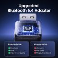 Bluetooth 5.4 Adapter for Pc Usb Bluetooth Dongle Receiver for Speaker Mouse Keyboard Music Audio Transmitter.