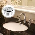 2-6pcs Chrome Sink Drain Covers Leak-Proof Easy-Install Basin Overflow Plugs for Bathroom Kitchen Round Countertop Sink Access. 