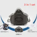 3M 3200 Dust Painting Respirator Half Face Gas Mask Filter 3701 Protection Industrial Anti Dust Spraying Anti Particles Filters. 