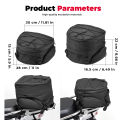 KEMIMOTO Motorcycle Tail Bag, Dual Use Motorcycle Rear Seat Bag with Waterproof Rain Cover Expandable Motorbike Bags. 
