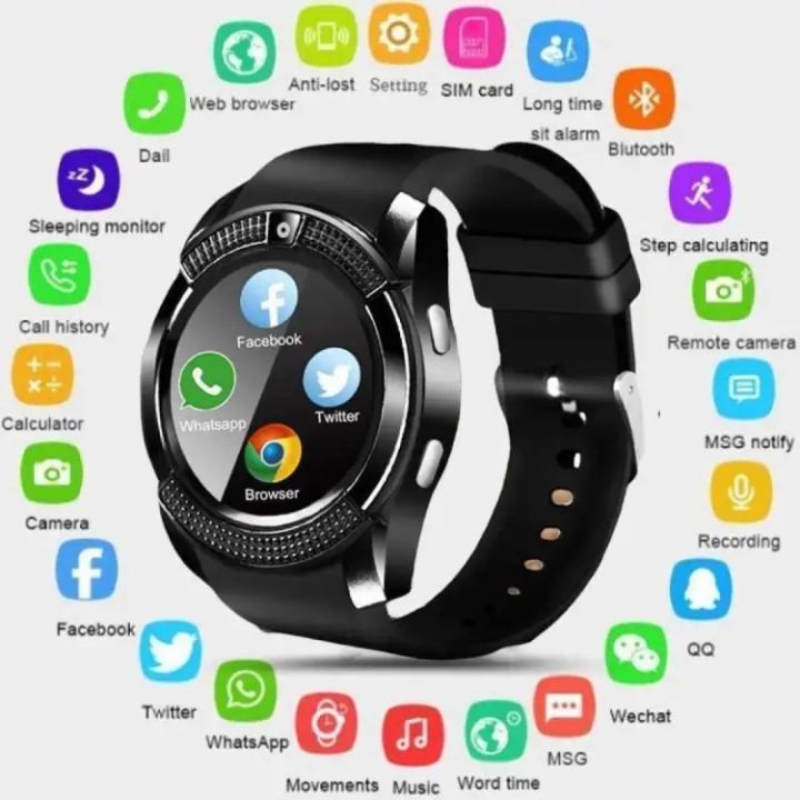 V8%20Smartwatch%20Bluetooth%20Touch%20Screen%20Wrist%20Watch%20With%20Camera/Sim%20Card%20Slot,%20Waterproof%20Smart%20Watch%20-%20Image%204