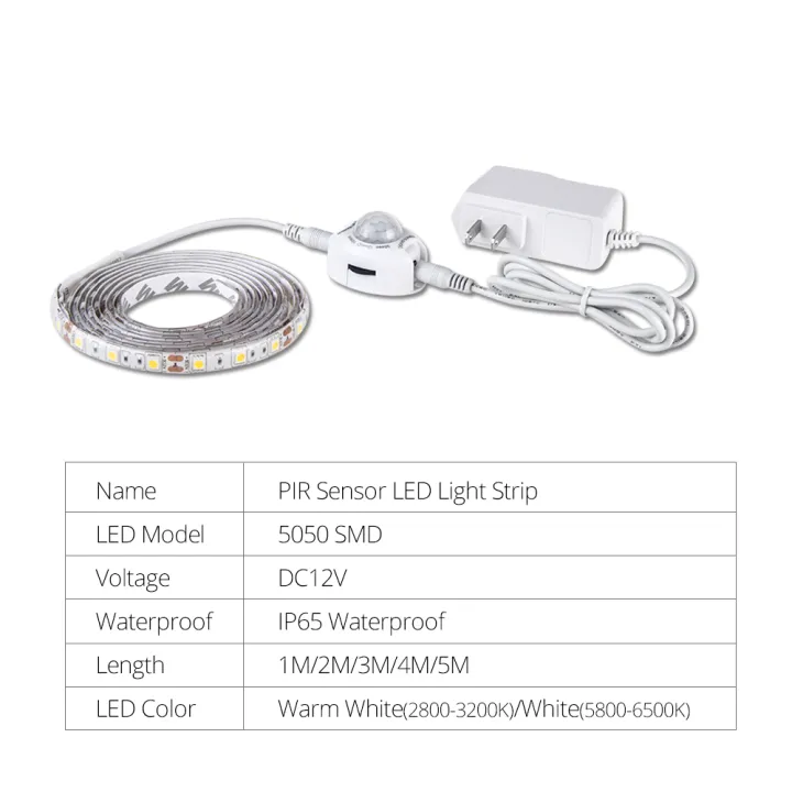 1M-5M%20PIR%20Motion%20Sensor%20LED%20Strip%20Lights%20IP65%20Waterproof%20DC%2012V%20Light%20Strip%20For%20Stairs%20Wardrobe%20Closet%20Kitchen%20Smart%20On/Off%20Lamp%20-%20Image%204