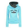2025 Ladies Urban Fashion Warm Luxury Pullover Brooklyn Print Hoodie for Woman Fall Winter Daily Casual Sporty Hooded Sweatshirt. 