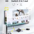 HDMI-Compatible Switch Splitter 8K 60Hz Bi-Direction 1x2/2x1 HDMI-Compatible Switcher 2 In1 Out for PS4 TV Box Switcher Adapter.