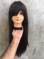 New full head hair extension with front bang natural hair color. 