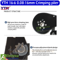 YTH 16-6 Self-Adjustable Crimping Plier – 0.08-16mm² (30-5AWG) 6-Side Crimper for Wires & Terminals – Professional Electrician Tool (Only Tool)  by Electrica. 