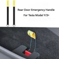 For Tesla Model Y/3+ Car Door Emergency Handle Extended Manual Door Release Emergency Safety Pull Rope Emergency Puller Button. 