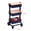 1Set 1:12 Dollhouse Miniature Trolley Dining Cart with Wheels Storage Display Shelf Bookshelf Furniture Model Decor Toy.