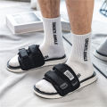 Men's Outdoor Slippers Indoor Casual Slippers Non-slip Soft Bottom Hook Loop Slippers Fashionable Beach Summer Sandals Flip-flop. 