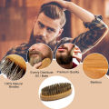 Beard Brush for Men Long Beard Grooming and Shaping, Boar Bristle Beard Comb Natural Bamboo Facial Pocket Brush for Mustache. 