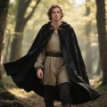 Velvet Hooded Cloak Medieval Renaissance Cape with Hood for Men Women Halloween Costume.