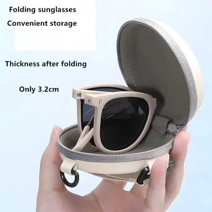 New Foldable Sunglasses for Women's Luxury Outdoor Sunscreen Sunglasses for Men's Driving Special Sunglasses Anti UV Strong Ligh