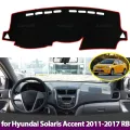 Anti-Slip Dashboard Cover Protective Pad Car Accessories Sunshade Carpet for Hyundai Solaris Accent 2011-2017 RB. 