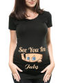 Pregnant Women's Pregnancy Announcement T-Shirt, Female Pregnancy Clothes, New Mom Clothes, See You in January-December, Funny.