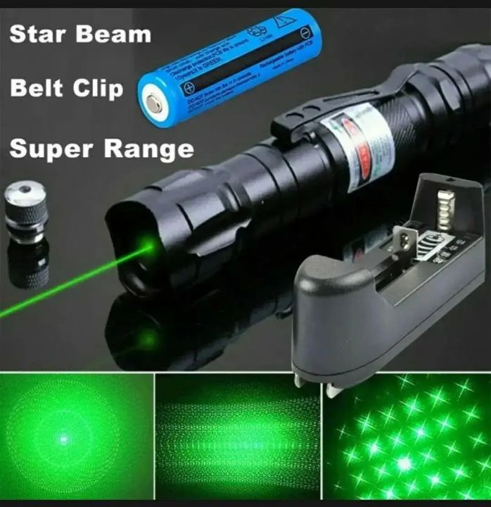 Lazer Light 8 Km Range - Green / Red 5000Miles Rechargeable Laser Light Pointer Pen 5mw Lazer Beam + Batt + Charger.