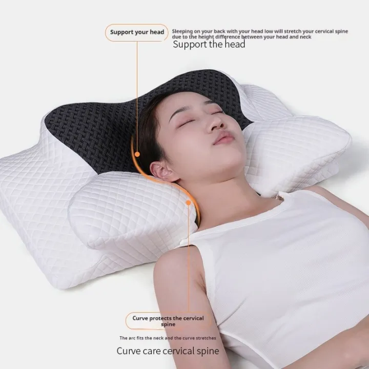 Memory%20Foam%20Cervical%20Pillow%202%20in%201%20Ergonomic%20Contour%20Orthopedic%20Pillow%20Neck%20Pain%20Contoured%20Support%20Pain%20Relief%20Sleeping%20Pillow%20-%20Image%203