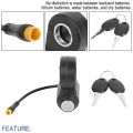 3 PIN Thumb Throttle Electric Door Lock Switch for KUGOO KuKirin G2 Pro KIRIN G2 MAX Electric Scooter Switch Lock with Key. 