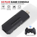 X2 Plus Game Stick 4K HD Video Game Console 2.4G Double Wireless Controller Game Stick For N64/PSP/PS1/GBA. 