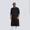 Mens premium whole black panjabi. 