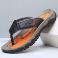 Summer Breathable Men's Sandals Soft Genuine Leather Men Slippers Comfortable Flats Men Flip Flops Outdoor Roman Beach Sandals. 