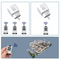 Universal Remote Control Mini Electrical Sockets 433MHZ Rf Smart Plug 220V 15A Single Sockets Switch for Home Appliance led. 