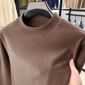Autumn Winter Thickened WarmFleece-Lined Men's Neck Warm Long Sleeve Base Layer Top Autumn Fashion Thermal Underwear.