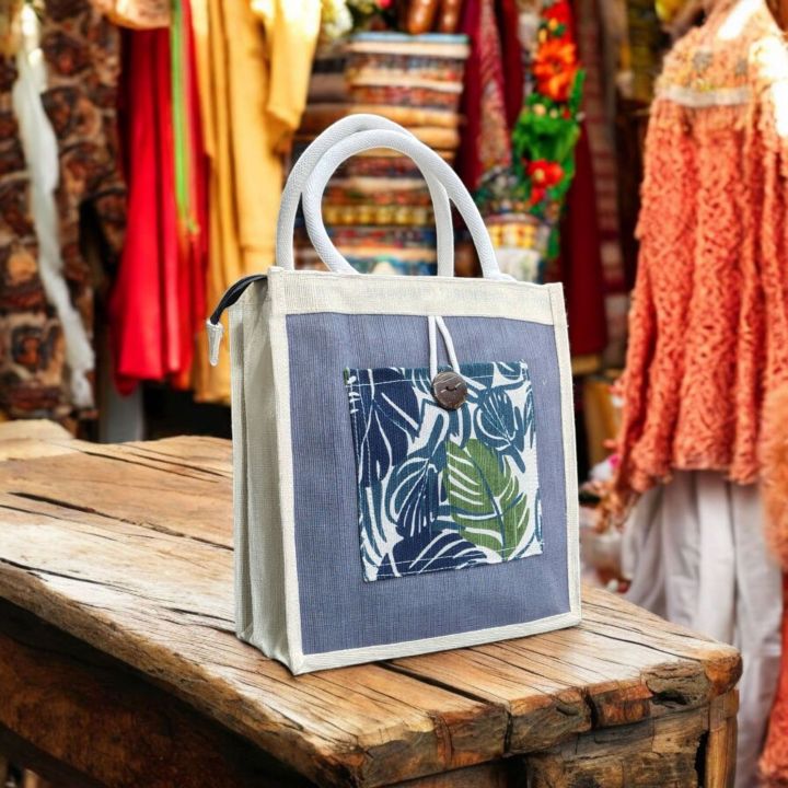 Eco-Friendly Jute Lunch Bag – Reusable & Stylish for Daily Use