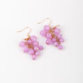 Sweet Summer Little Fresh Sweet Beaded Ear Hook Temperament Purple Grape Fruit Earrings Versatile Personality Ear Rings Women. 