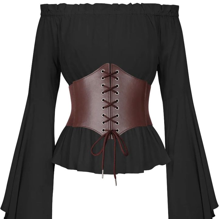 Medieval%20Waist%20Belt%20Brown%20Elastic%20Bind%20Belt%20Trendy%20Decoration%20Women%20Retro%20Viking%20Renaissance%20Dress%20Accessory%20For%20Cosplay%20Prop%20-%20Image%203