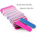 50/100PC Double Side Nail Files Mini 100/180 Grit Professional Nail Buffer Gel Remove Sponge Buffering Care Tool Accessories Set. 