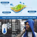 Summer Cooling Hoodie Towel Sweat-absorbent Cool Anti-UV Cycling Soft Cold Sensing Quick-drying Scarf for Fitness Hiking Fishing. 