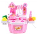 Kids pretend play pink/blue kitchen set with water circulation and dish washer toy 35*39*14 cm. 