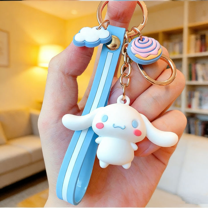 5 Styles Hello Kitty, Kurom & My Melody Keychains - Cute Cartoon Doll Key Rings  Car Chain Loops & Backpack Charms INS Style