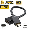 Mini HDMI cable 4K 60Hz HDMI 2.0 Mini HDMI to HDMI cable adapter Mini HDMI male to HDMI female cable Coupler Adapter. 