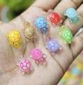 Radium stone duck shape turtle shape radium stone penbles beautiful showpiece toy decorations.