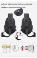 Running Chest Bag for Men USB Charging Fashion Streetwear Sling Pack Crossbody Motor Cycling Backpack for College Student Unisex.