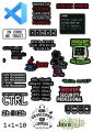 15 pcs programming computer science coding  style stickers for laptop guitar phone case room. 