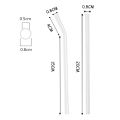 200*8mm Reusable Glass Straw Set High Borosilicate Smoothie Cocktails Straw Healthy Eco Friendly Drinking Straw with Clear Brush. 