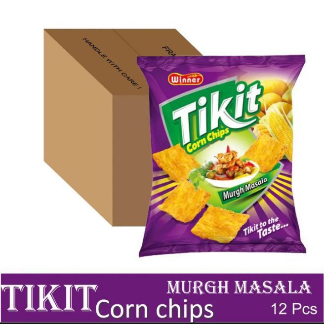 Original Winner Tikit Corn Chips Murgha Masala (Pack Of 12 Pieces) / Crispy Masala Dar / Chips/ With Affordable Price