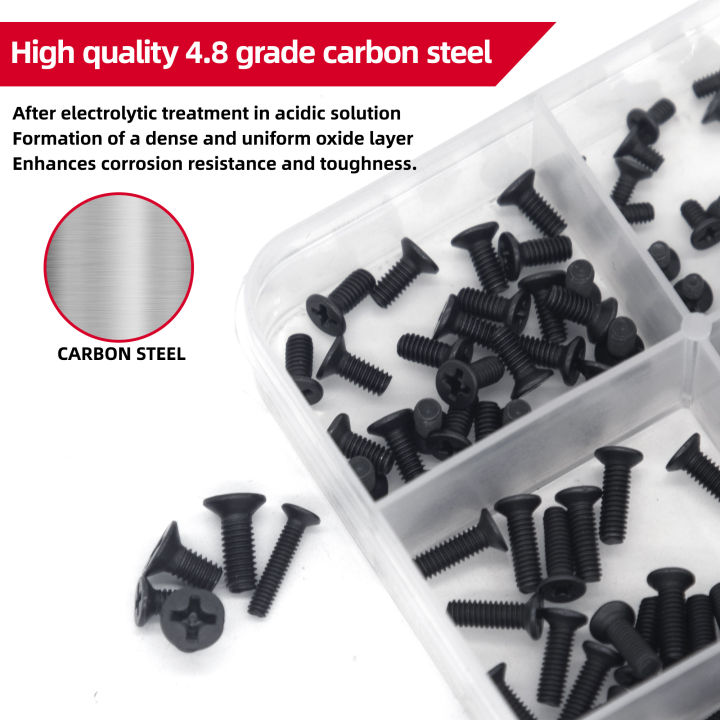 250PCS%20Flat%20Head%20Phillips%20Screws%20Kit%20Small%20Mini%20Steel%20Bolt%20Set%20m2%20m2.5%20m3%20for%20Repair%20Computer%20Electronic%20Laptop%20Screws%20Kit%20-%20Image%203
